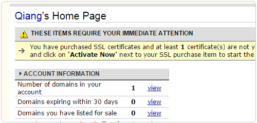 Namecheap SSL提示要激活