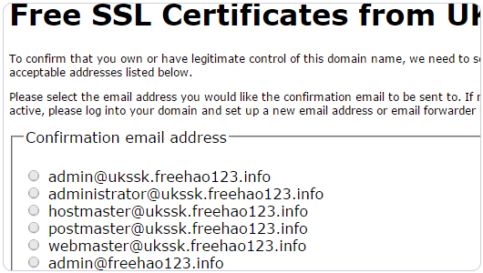 COMODO PositiveSSL发送到邮箱
