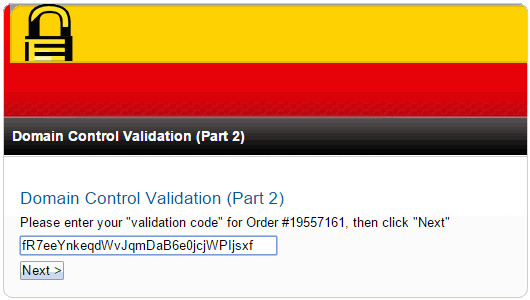 COMODO PositiveSSL验证邮件