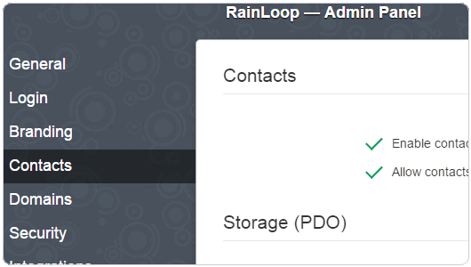 Rainloop是否开启通讯录